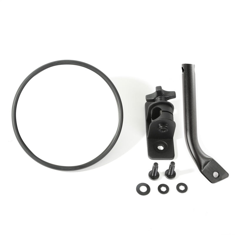 Rugged Ridge 97-18 Jeep Wrangler Textured Black Round Stubby Trail Mirror Rugged Ridge