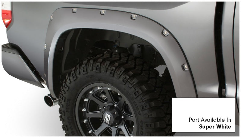 Bushwacker 16-18 Toyota Tundra Fleetside Pocket Style Flares 4pc 66.7/78.7/97.6in Bed - Super White Bushwacker