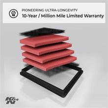 Load image into Gallery viewer, K&amp;N Replacement Panel Air Filter 12-14 Nissan Versa 1.6L 1.031in H x 9.125in OS L x 4in OS W K&amp;N Engineering