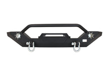 Load image into Gallery viewer, Fishbone Offroad 87-06 Jeep TJ/YJ Wrangler TJ/YJ Steel Front Bumper W/LEDs - Blk Textured Powercoat Fishbone Offroad