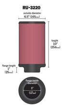 Load image into Gallery viewer, K&amp;N Filter Universal Rubber Filter 5in Flange ID / 6.5in OD / 10in Height K&amp;N Engineering