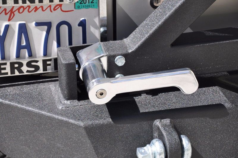 DV8 Offroad 07-18 Jeep Wrangler JK Rear Aluminum Bumper w/ Tire Carrier - Black DV8 Offroad