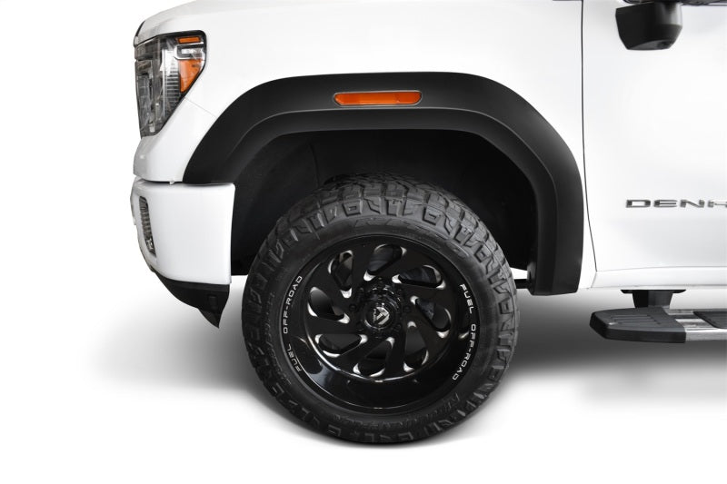 Bushwacker 20-21 GMC Sierra 2500HD Extend-A-Fender Style Flares Front 4pc - Black Bushwacker