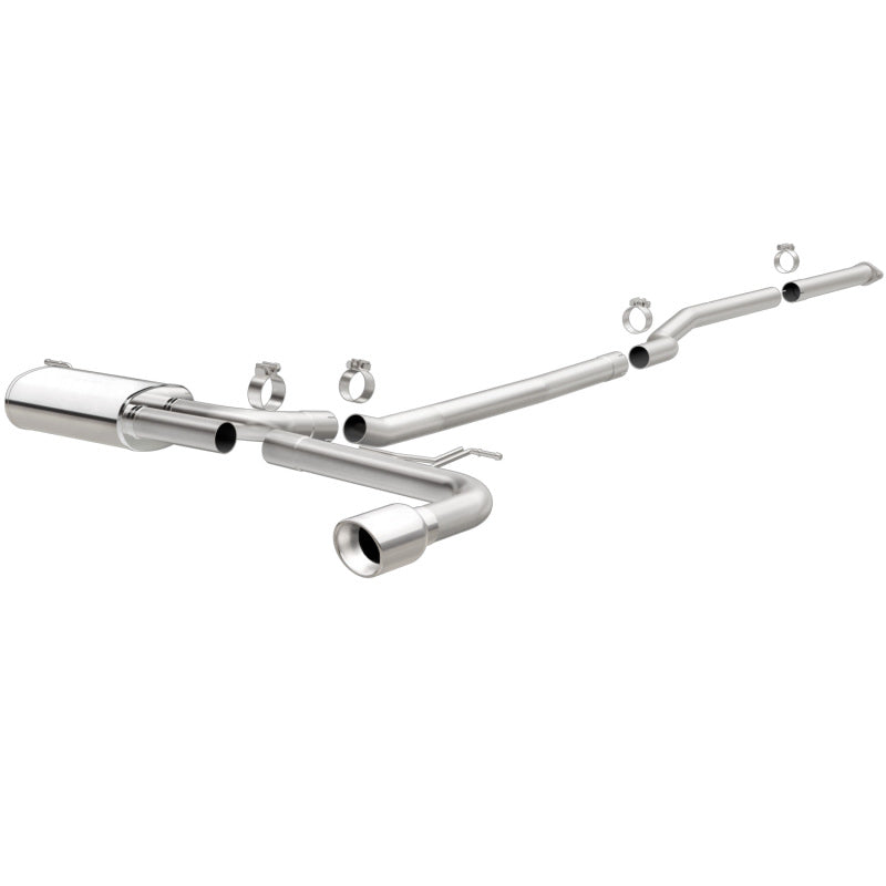 MagnaFlow Cat Back, SS, 2.5in, Street, Single Straight Pass. Polished 4in Tip, 2015 Ford Fusion 2.5L Magnaflow