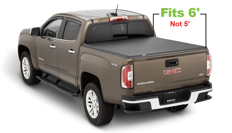 Tonno Pro 15-19 Chevy Colorado 6ft Fleetside Hard Fold Tonneau Cover Tonno Pro