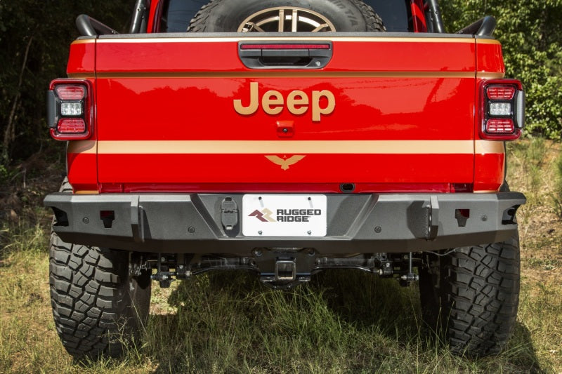 Rugged Ridge HD Bumper Rear 20-21 Jeep Gladiator JT Rugged Ridge