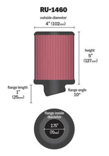 Load image into Gallery viewer, K&amp;N Filter Universal Rubber Filter 2 3/4 inch 10 Degree Flange 4 inch OD 5 inch Height K&amp;N Engineering