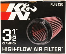 Load image into Gallery viewer, K&amp;N Filter Universal Rubber Filter 3 1/2 inch Flange 4 5/8 inch Base 3 1/2 inch Top 7 inch Height K&amp;N Engineering