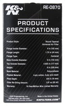 Load image into Gallery viewer, K&amp;N Universal Rubber Filter 4inch FLG / 6inch OD-B / 4-5/8inch OD-T / 9inch H K&amp;N Engineering