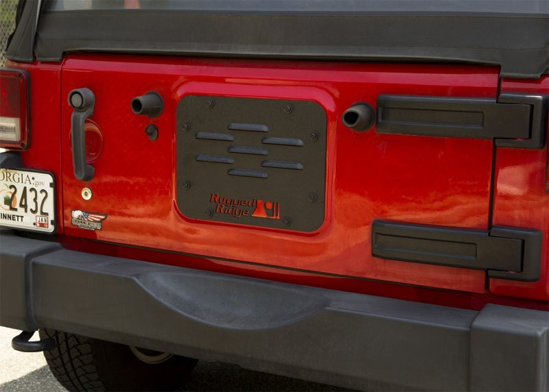 Rugged Ridge Tire Carrier Delete Plate 07-18 Jeep Wrangler JK Rugged Ridge