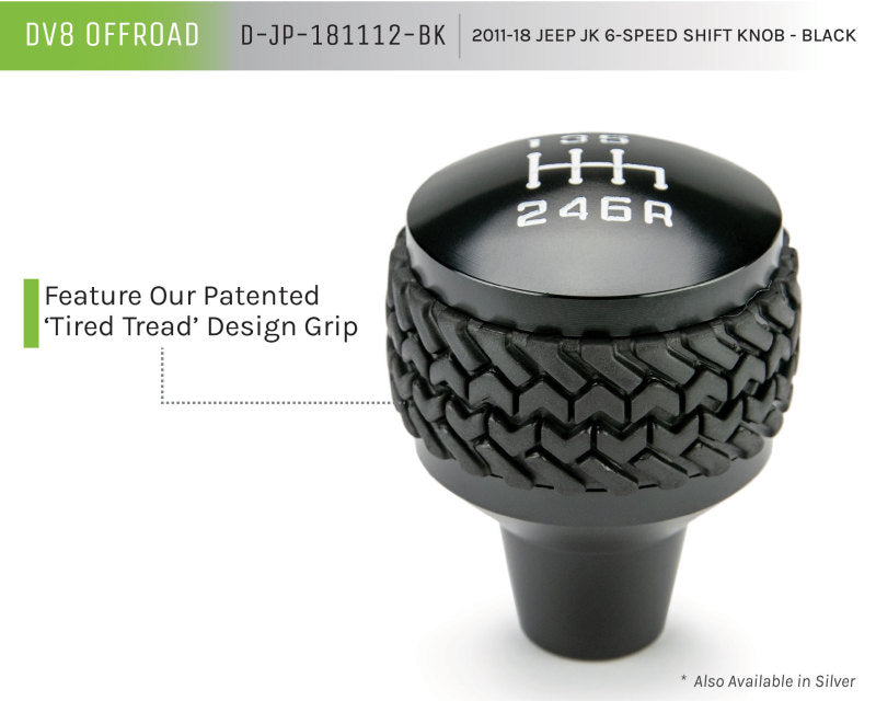 DV8 Offroad 2011-2018 Jeep JK 6-Speed Shift Knob Black DV8 Offroad