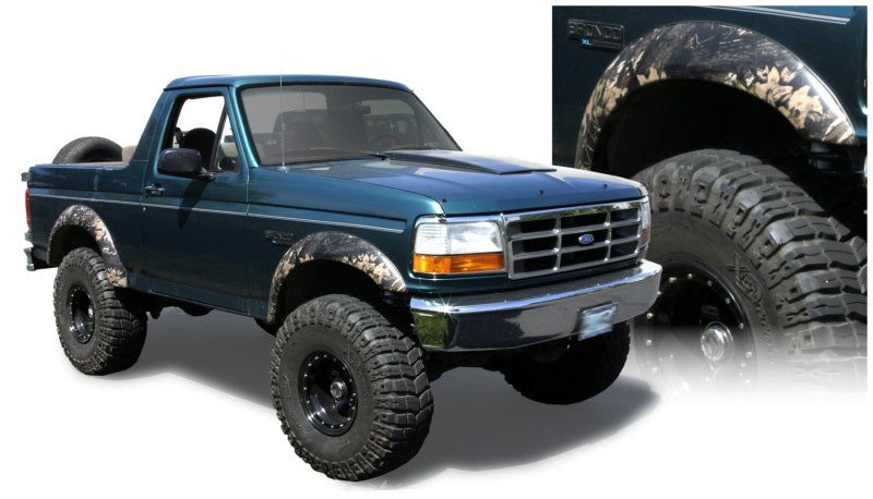 Bushwacker 92-96 Ford F-150 Styleside Extend-A-Fender Style Flares 4pc 81.0/96.0in Bed - Black Bushwacker