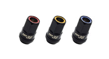 Load image into Gallery viewer, Wheel Mate Muteki HR38 Open End Lug Nuts 12x1.25 Black Chrome / Red Ring Wheel Mate