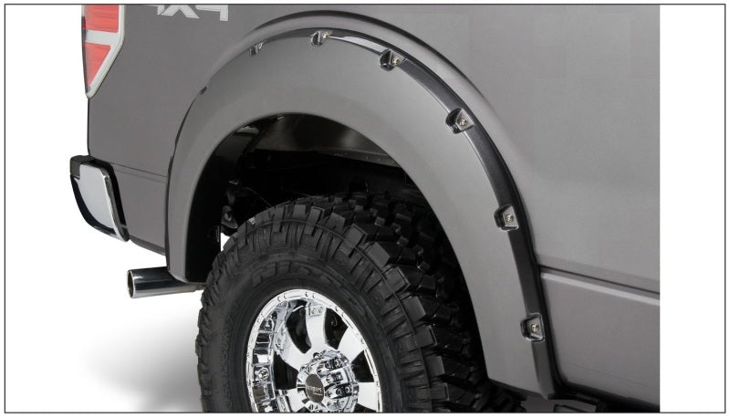 Bushwacker 09-14 Ford F-150 Styleside Pocket Style Flares 4pc 67.0/78.8/97.4in Bed - Black Bushwacker