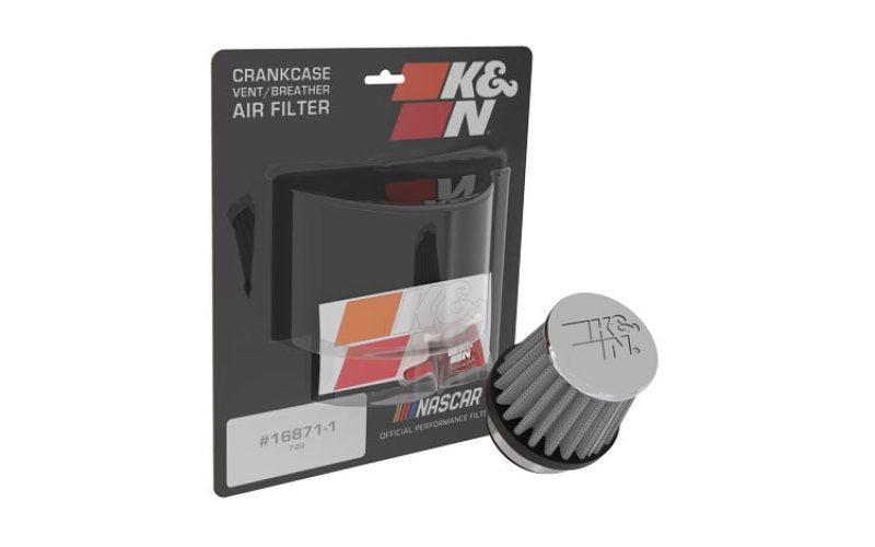 K&N Universal Chrome Filter 1 3/8 inch FLG / 2 1/2 inch Base / 2 inch Top / 2 1/4 inch Height K&N Engineering