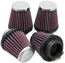 Load image into Gallery viewer, K&amp;N Universal Oval Chrome Filter 1 9/16 in. Flange 3 in. Base 2 inch Top 3 in. Height (4 Per Box) K&amp;N Engineering