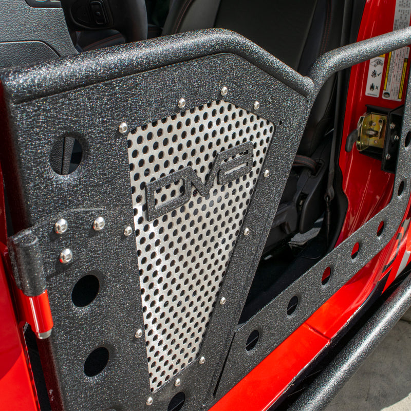 DV8 Offroad Jeep 18+ Wrangler JL / 20+ Gladiator JT Front Rock Doors w/ Perforated Aluminum Mesh DV8 Offroad