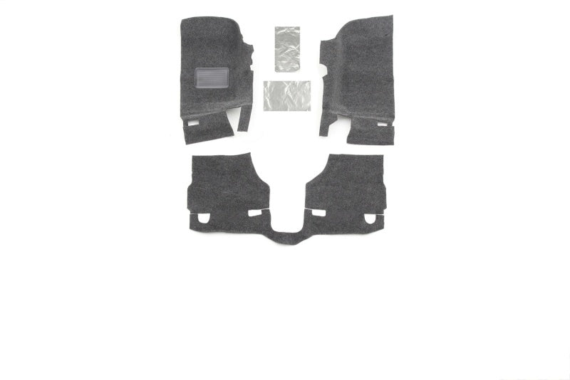 BedRug 07-10 Jeep JK 2Dr Front 3pc Floor Kit (Incl Heat Shields) BedRug