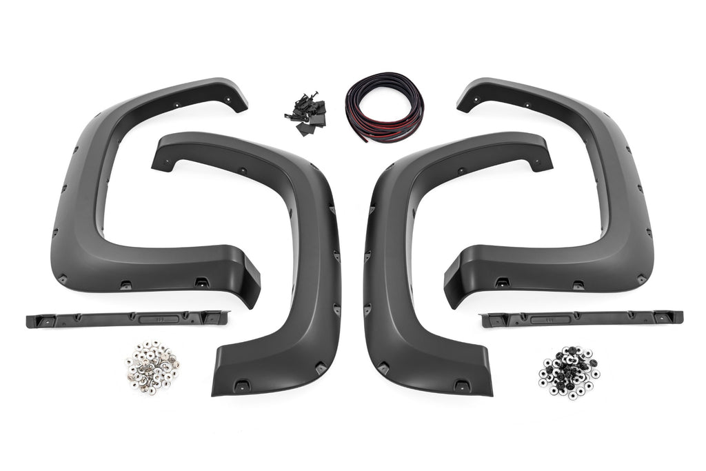Pocket Fender Flares | GAN Silver Ice Metallic | Chevy Silverado 2500 HD/3500 HD (20-22) Rough Country
