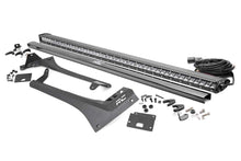 Load image into Gallery viewer, Jeep 50-inch Straight LED Light Bar Upper Windshield Kit w/ Single-Row Chrome Series LED (20-22 Gladiator JT, 18-22 Wrangler JL) Rough Country