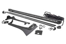 Load image into Gallery viewer, Jeep 50-inch Straight LED Light Bar Upper Windshield Kit w/ Single-Row Black Series LED | White DRL (20-22 Gladiator JT, 18-22 Wrangler JL) Rough Country