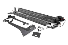 Load image into Gallery viewer, Jeep 50-inch Straight LED Light Bar Upper Windshield Kit w/ Dual-Row Black Series LED (20-22 Gladiator JT, 18-22 Wrangler JL) Rough Country
