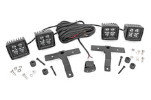 Load image into Gallery viewer, Jeep Quad LED Light Pod Kit  - Black Series w/ Amber DRL (18-22 JL / 20-22 Gladiator) Rough Country