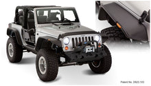 Load image into Gallery viewer, Bushwacker 07-18 Jeep Wrangler Flat Style Flares 4pc Fits 2-Door Sport Utility Only - Black Bushwacker