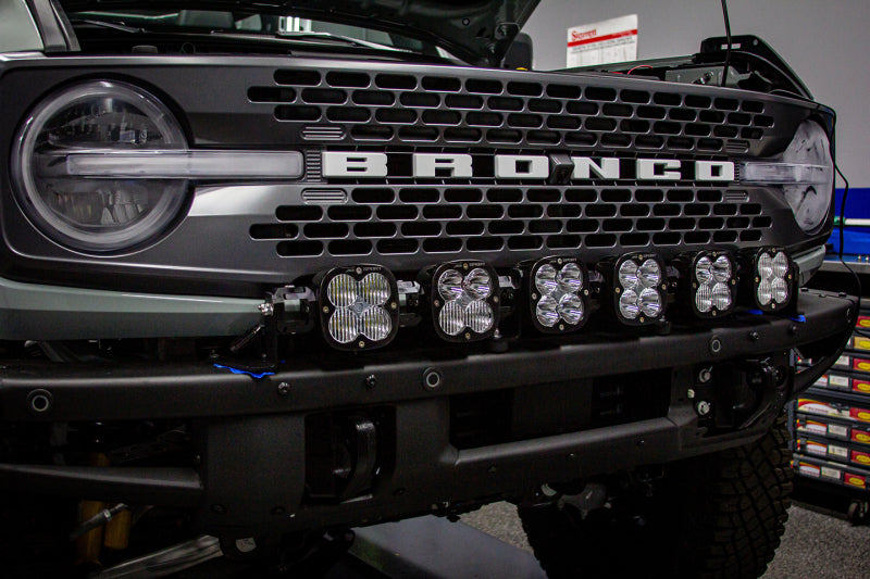 Baja Designs 2021+ Ford Bronco 6 XL Linkable Light Bar Kit Plastic Bumper Mount w/Upfitter Baja Designs