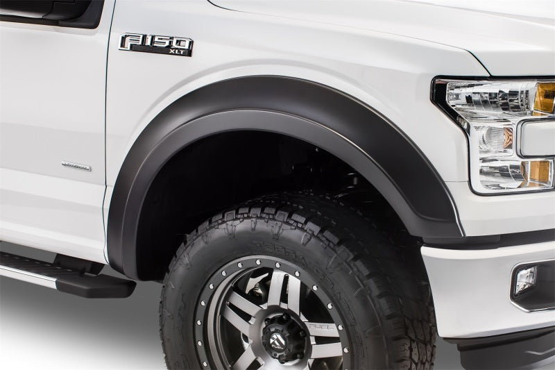 Bushwacker 15-17 Ford F-150 Styleside Extend-A-Fender Style Flares 4pc 67.1/78.9/97.6in Bed - Black Bushwacker