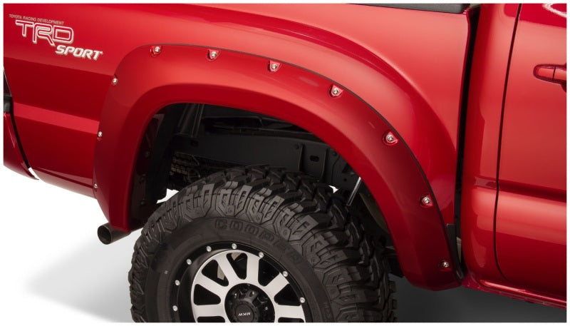 Bushwacker 12-15 Toyota Tacoma Fleetside Pocket Style Flares 2pc 60.3in Bed - Black Bushwacker