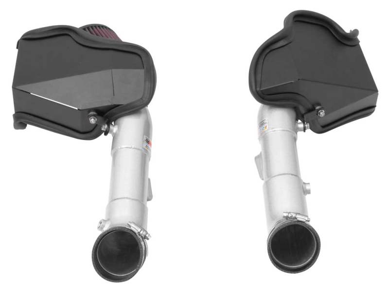 K&N 14-15 Infiniti Q50 3.7L V6 Dual Silver Typhoon Short Ram Intakes K&N Engineering