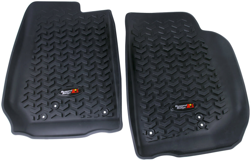 Rugged Ridge Floor Liner Front Black 2007-2018 Jeep Wrangler Unlimited JK 4 Dr Rugged Ridge