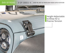 Load image into Gallery viewer, DV8 Offroad 2007-2018 Jeep Rocklaw Hood Catch System DV8 Offroad