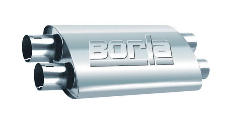 Borla 2.25in Dual In/Out 19in x 9.5in x 4in Turbo XL Muffler Borla