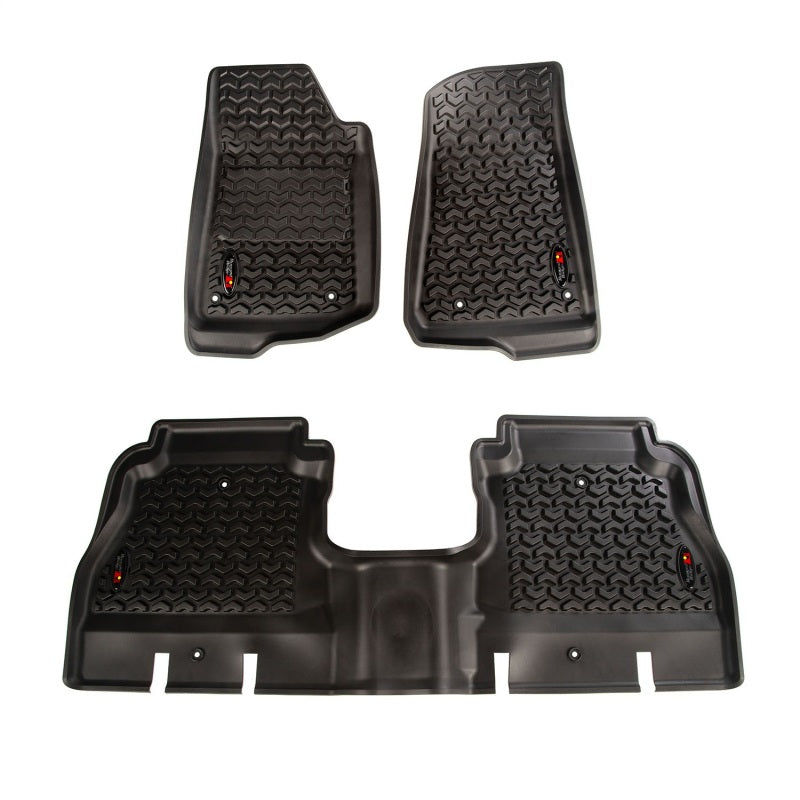 Rugged Ridge Floor Liner Front/Rear Black 2018-2020 Jeep Wrangler JL 4 Dr Rugged Ridge