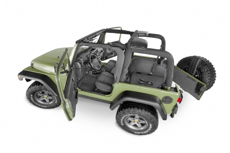 BedRug 97-06 Jeep TJ Rear 4pc BedTred Cargo Kit (Incl Tailgate) BedRug