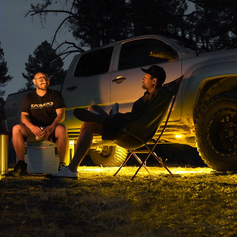 KC HiLiTES Cyclone V2 2.2in. LED Accessory Light 5w Flood Beam (Single) - Amber Lens KC HiLiTES