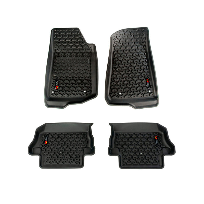 Rugged Ridge Floor Liner Kit Black F/R 18-20 Jeep Wrangler JL 2Dr Rugged Ridge