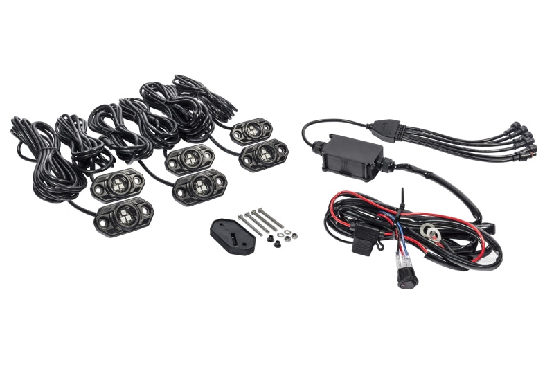 KC HiLiTES C-Series RGB LED Rock Light Kit (Incl. Wiring) - Set of 6 KC HiLiTES