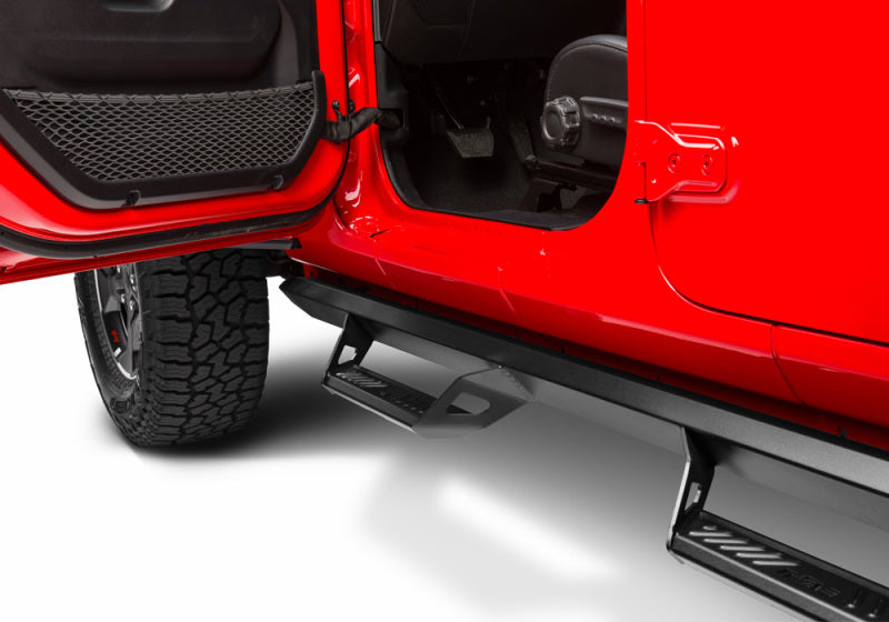 N-Fab Predator Pro Step System 2019 Jeep Wrangler JT 4DR Truck Full Length - Tex. Black N-Fab