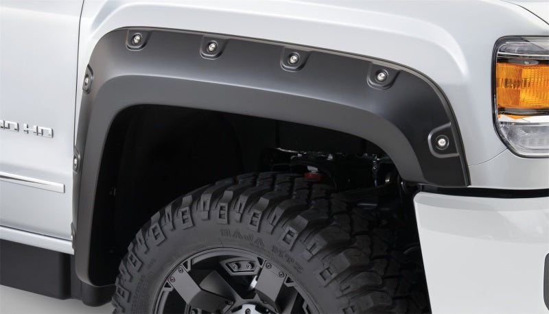 Bushwacker 15-18 GMC Sierra 2500 HD Boss Pocket Style Flares 4pc 78.8/97.6in Bed - Black Bushwacker