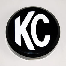 Load image into Gallery viewer, KC HiLiTES 6in. Round Hard Cover for Daylighter/SlimLite/Pro-Sport (Single) - Black w/White KC Logo KC HiLiTES