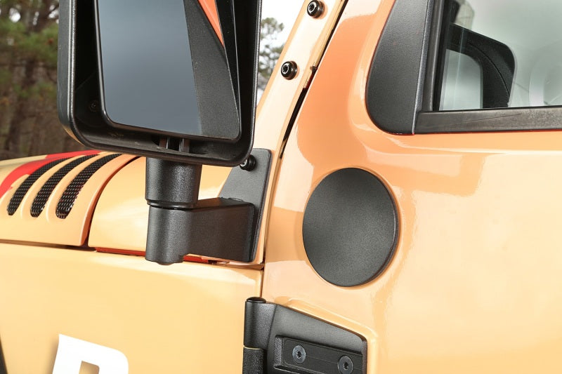 Rugged Ridge 07-18 Jeep Wrangler JK Textured Black Mirror Relocation Brackets Rugged Ridge