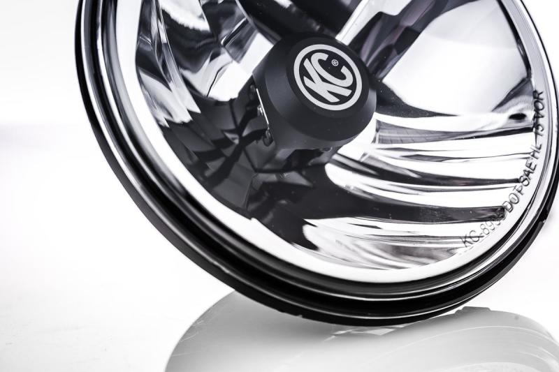 KC HiLiTES 97-06 Jeep TJ/Univ. 7in. Gravity LED H4 DOT Approved Replac. Headlight (Pair Pack System) KC HiLiTES