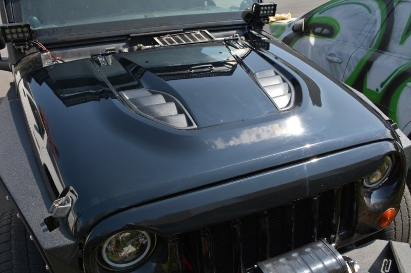 DV8 Offroad 07-18 Jeep Wrangler JK Rubicon 10th Anniversary Replica Hood DV8 Offroad