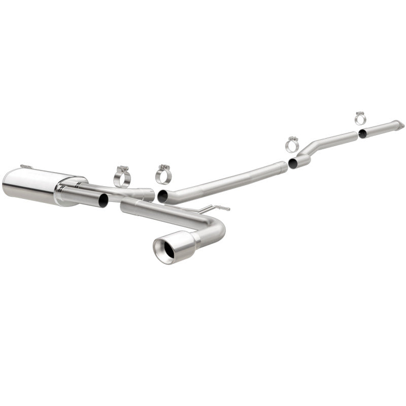 MagnaFlow Cat Back, SS, 2.5in, Street, Single Straight Pass. Polished 4in Tip, 2015 Ford Fusion 2.5L Magnaflow
