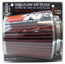 Load image into Gallery viewer, K&amp;N Universal Air Filter Chrome Round Tapered Red - 4in Flange ID x 1.125in Flange Length x 5.5in H K&amp;N Engineering