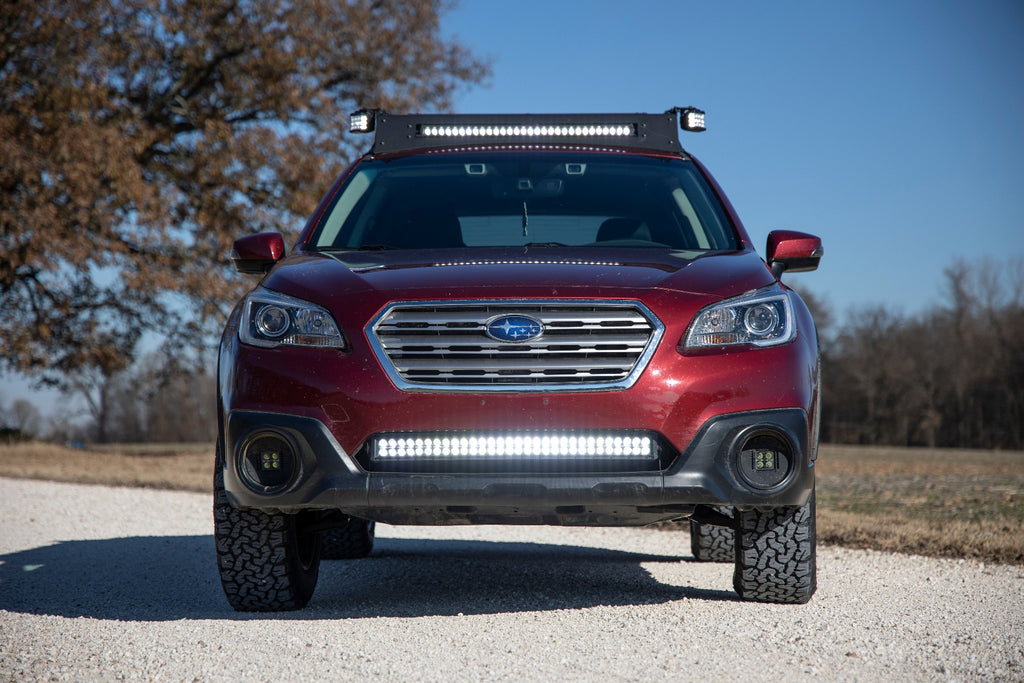 LED Bumper Mount Light Kit | 30" Chrome Dual Row | White DRL | Subaru Outback (15-19) Rough Country