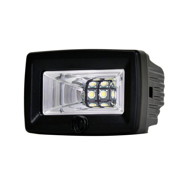 KC HiLiTES C-Series C2 LED 2in. Backup Area Flood Light 20w (Pair Pack System) - Black KC HiLiTES